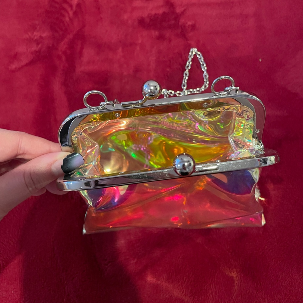 Dolls kill  iridescent clear crossbody purse - Picture 3 of 4